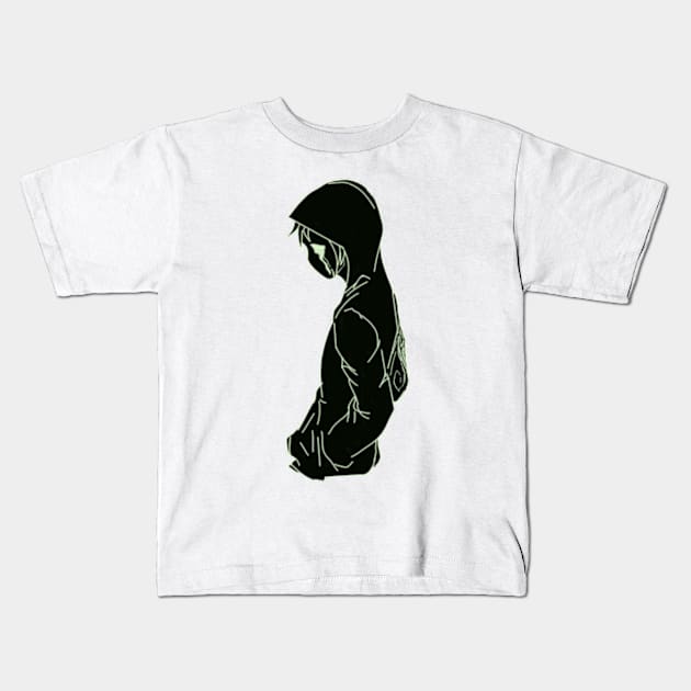 crying hoodie dude Kids T-Shirt by SnowJade